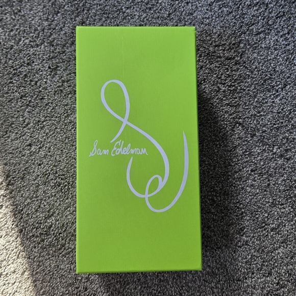 Sam Edelman Winter Square Toe Crystal & Chain Embellished Block Heel Sandal NWB - Picture 15 of 15